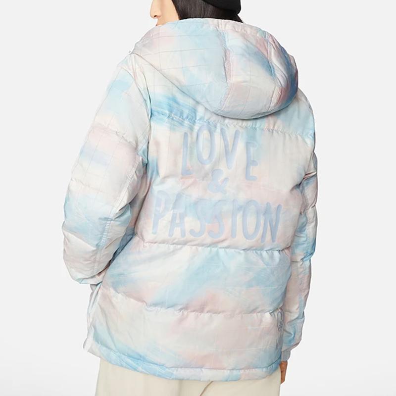 Li Ning Wade Series Cotton Candy Casual Reflective Short Down Jacket Unisex Jacket Off-White AYMR511-1