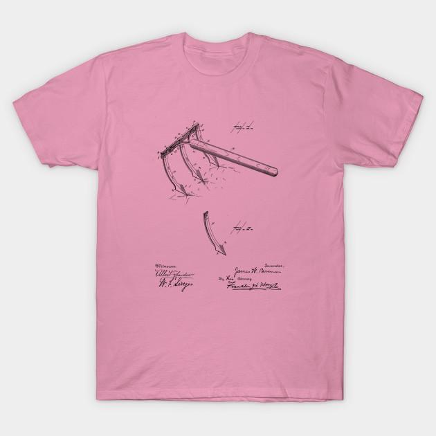 Женская футболка Ручной садовый культиватор Винтажный патент Рисунок от руки Принт Харадзюку Кавайная футболка Летняя футболка с коротким рукавом Женская футболка Топ