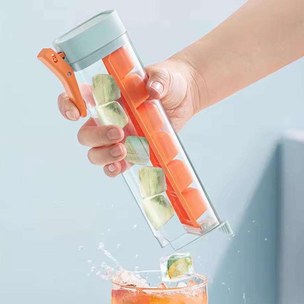 Ice Cube Mold with Hand Press Ice Maker 6-Grid Ice Cube Tray Cup Ice Tray for Refrigerator Ice Storage