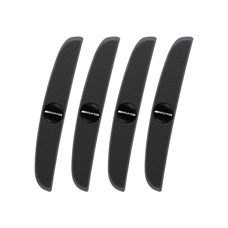 OFK3 4Pcs Rubber Anti Collision Strip Car Door Rearview Mirror Protector Stickers For Mercedes Benz AMG GLE GLS CLA CLE GLC CLS GLA