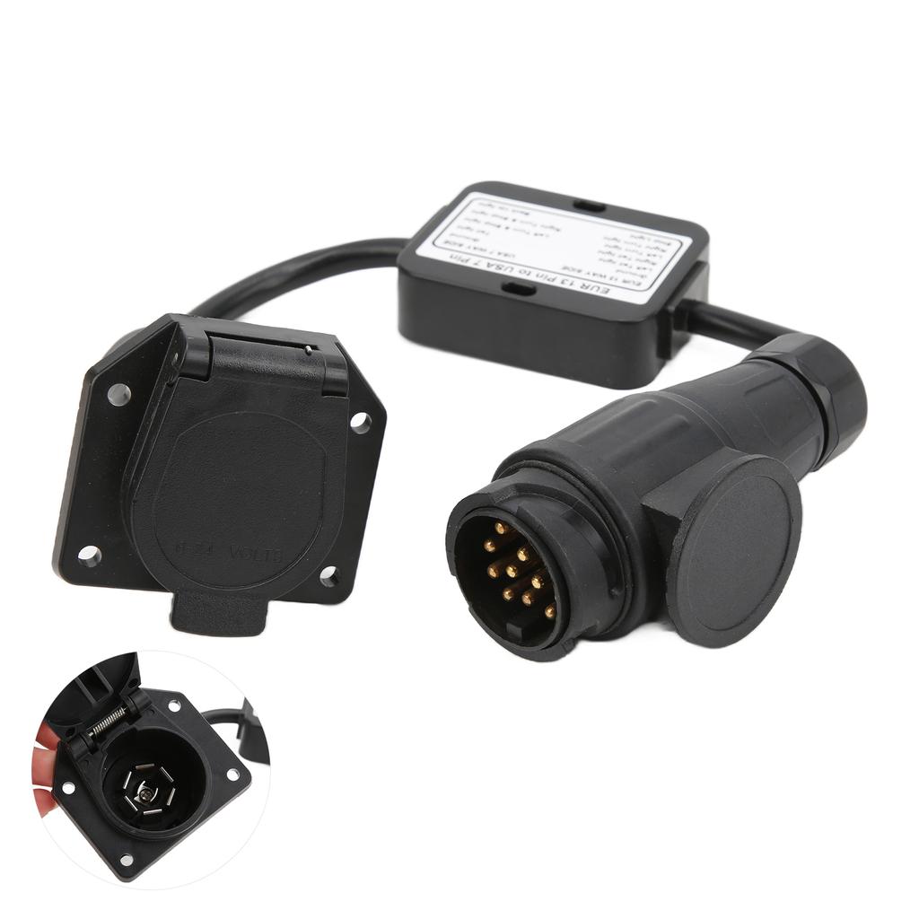 Европейский 13-контактный вилка на американскую 7-контактную вилку круглый разъем для прицепа Электрический преобразователь