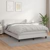 3127194 vidaXL Divan Bed with Mattress White 140x200cm Faux Leather