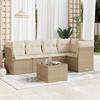 VidaXL Garden Lounge Set with Cushions 6 Pcs Beige Braided Resin 3217608