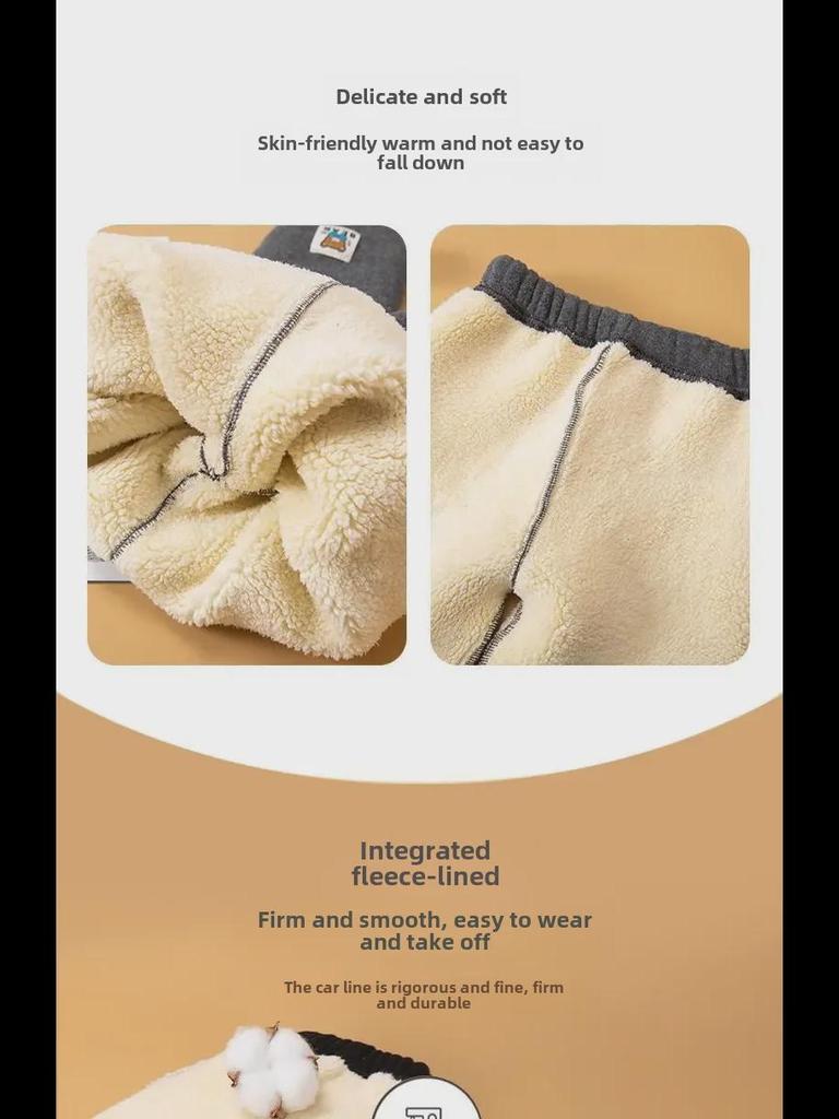 Стильные черные зимние леггинсы с бархатной подкладкой для девочек - теплые и уютные брюки для детей