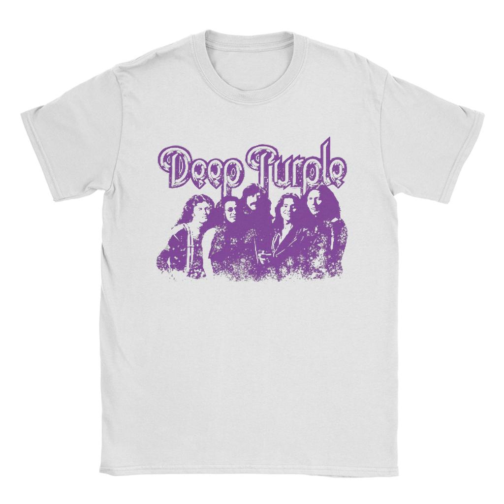 Band Deep Purple Art TShirt Summer Trendy Cool TShirts Unisex Cotton O Neck Oversize Top Tees Short Sleeves Y2K Funny Tshirt
