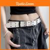 Trendy Retro Star Pattern Double Hole Buckle Womens Stylish Casual Waist Belt