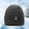 Унисекс зимняя вязаная шапка из утолщенного флиса теплая противоскользящая ветрозащитная однотонная высокоэластичная защита ушей для езды на велосипеде и катания на лыжах шапочка-бини головной убор