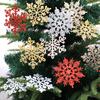 Christmas Gold Powder Snowflake Party Supplies Winter Decor Ornaments Christmas Tree Decorations for Festival Home