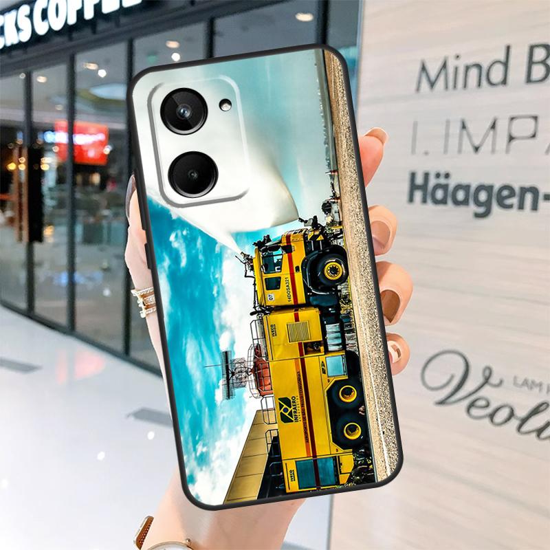 Fire Truck Case For Realme 15 Pro 14 13 11 12 Pro Plus GT7 GT6 C55 C51 C53 C35 C33 C61 C65 C67 C71 C75