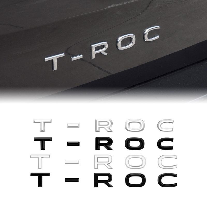 Авто-Стайлинг 3D ABS Пластик TROC T-ROC Логотип Боковое Крыло Автомобиля Задний Багажник Шильдик Значок Наклейка Декорация Авто Аксессуары