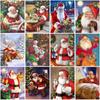 DIY 5D Diamond Painting Full Round Drill Rhinestone Cross Stitch Diamond Mosaic Christmas Santa Claus Embroidery Home Decor