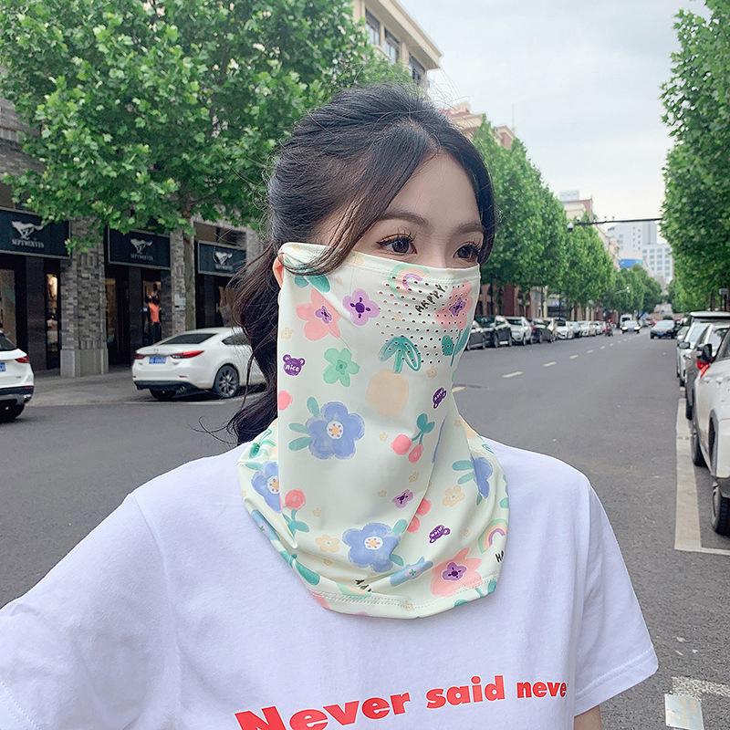 Sun Protective Scarf Neck Eye Full Protection Mask Women Breathable Facemask For Outdoors Cycling