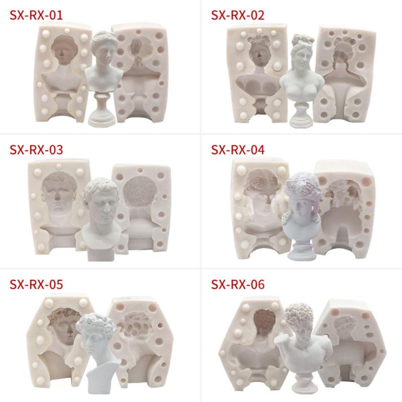 3d форма для бюста портретный эскиз гипсовая силиконовая форма для рукоделия