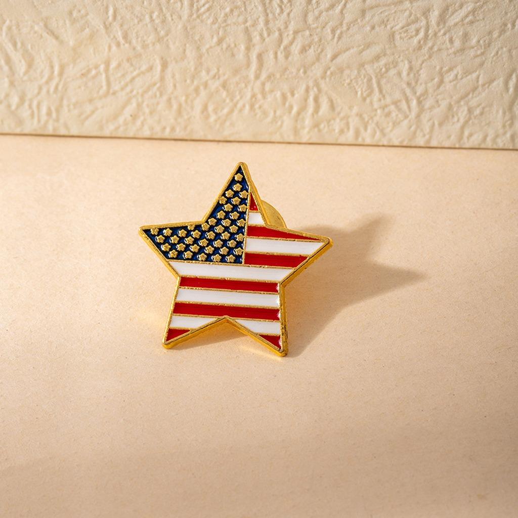 American Flag Brooch Multi-Functional Decorative Brooch Enamel Brooch Colorful Independence Day Badge For Gift Independence Day