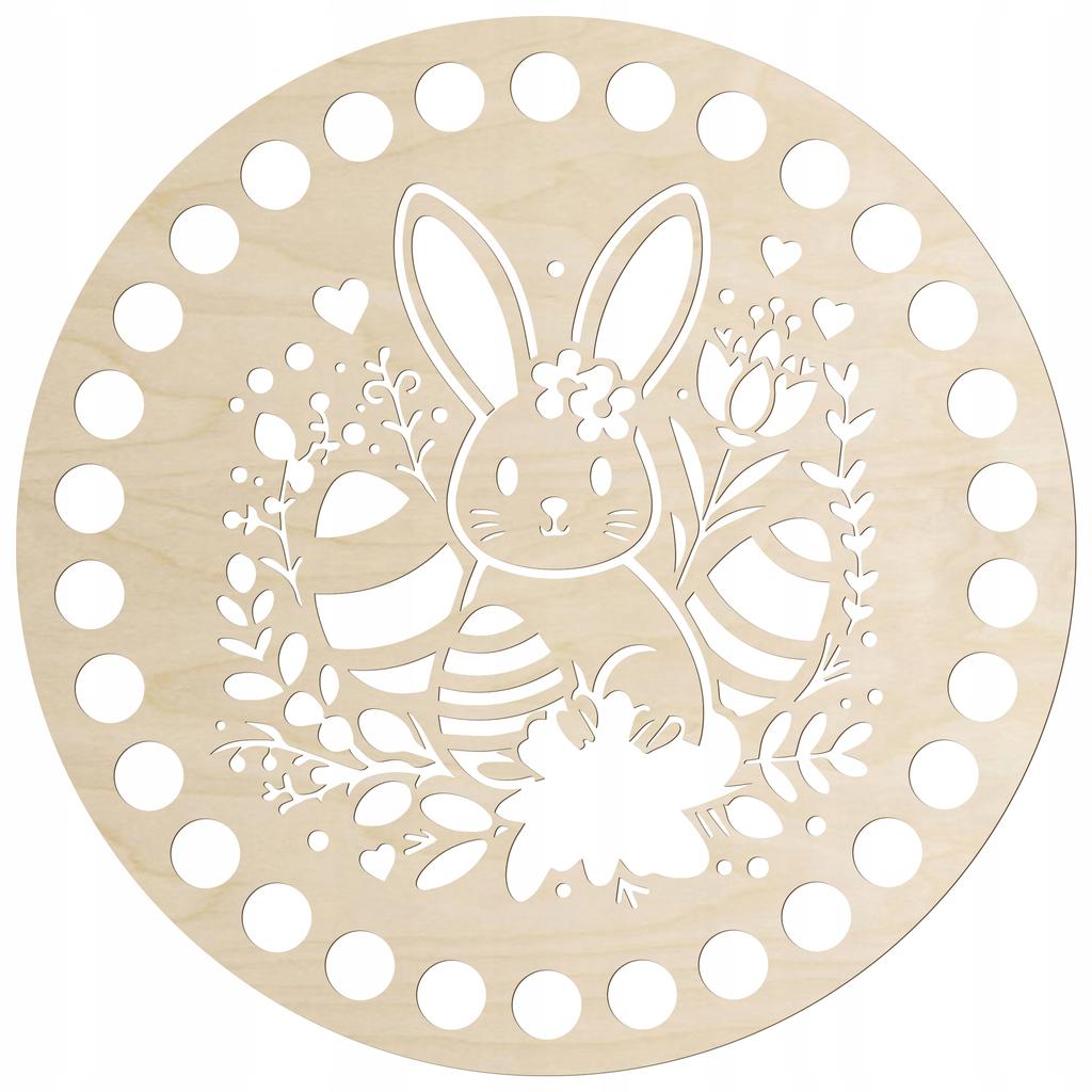 Easter basket base, 15cm round, bottom, plywood bottom for crocheting