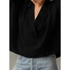 Women's, Summer New Style, Short Sleeved, Lapel, Casual, Loose Fit, Top, Solid Color Shirt