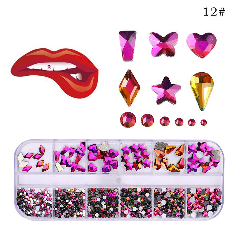 12-сетка зубные камни алмазный орнамент инструменты для поделок различные формы цветные зубы ювелирные изделия для зубных протезов акриловые стоматологические аксессуары