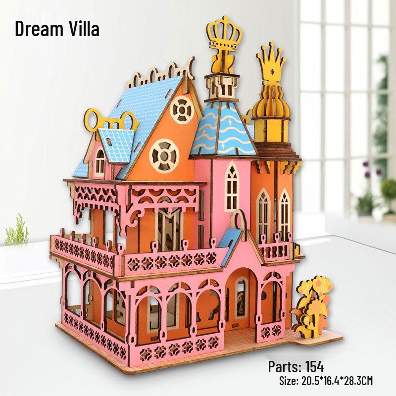 3D Деревянный Пазл Колесо Обозрения - Развивающий DIY Подарок для Детей