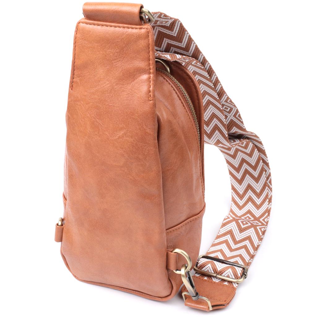 Interesting Shoulder Bag In a Fashionable Color Made of Eco-leather VINTAGE Bag 22793 Red