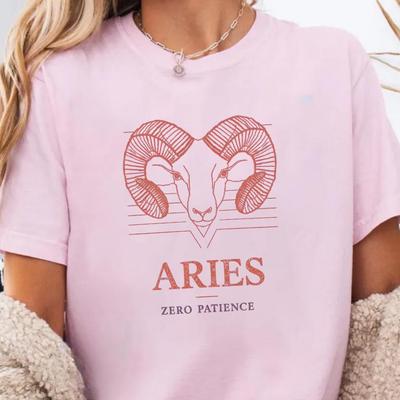 Aries Zodiac Comfort Colors T-Shirt and Kids Shirt : Funny Astrology Tee, Horoscope SweatShirt and Kids Shirt
