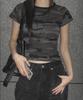 CHICKS Camo Slim Fit Basic T-Shirt Khaki