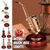 Nordic Style Instrument Music Box Figurines Violin Model Miniature Creative Guitar Saxophone Music Box Gifts Home Decor Crafts