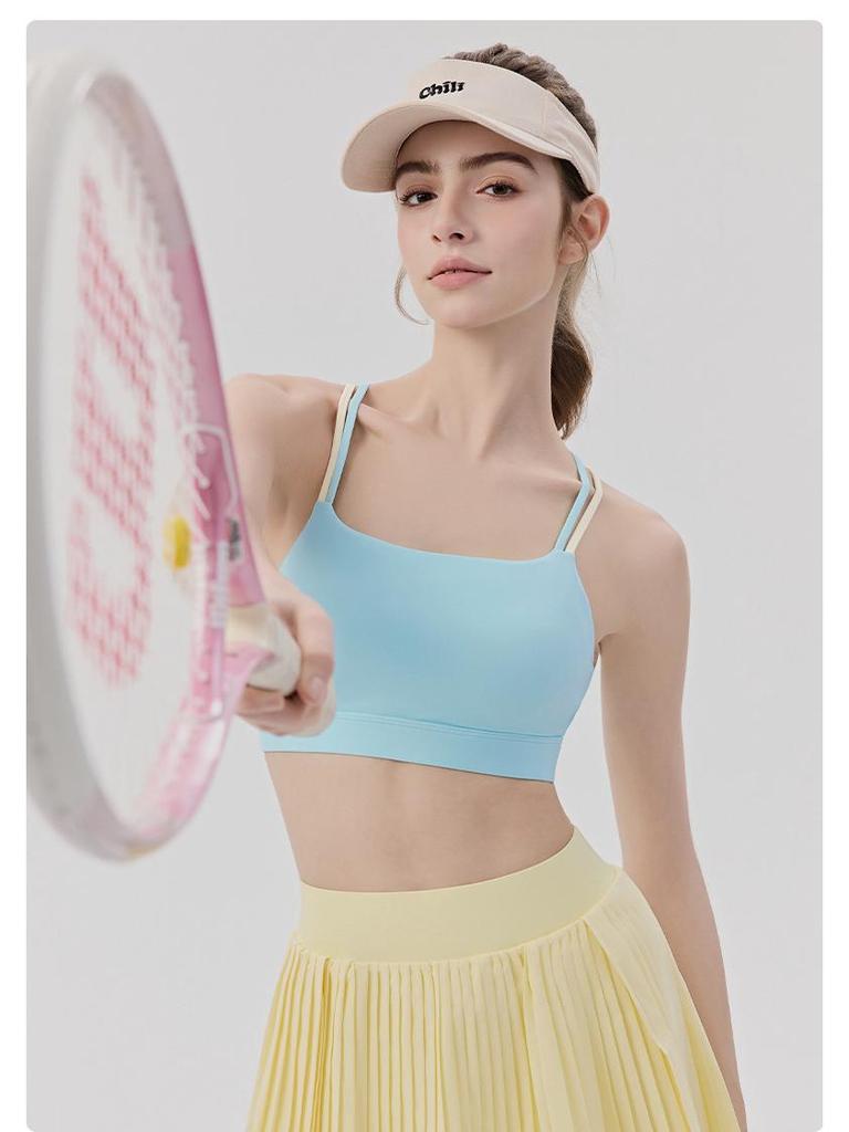 Женский спортивный бюстгальтер с влагоотводящими свойствами и мягкими лямками - Быстросохнущая майка для фитнеса, йоги, пилатеса и тенниса