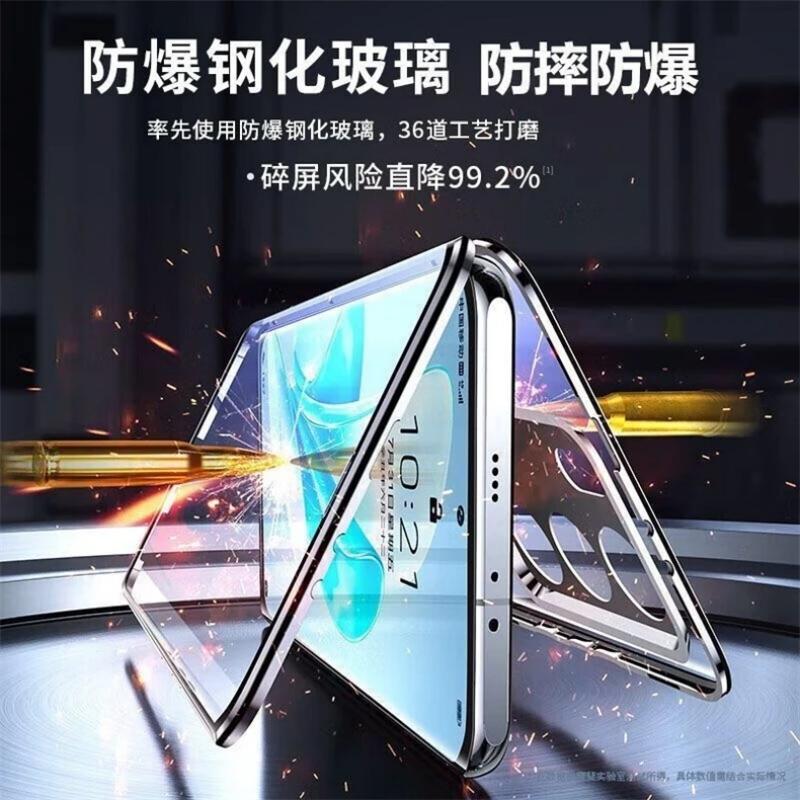 360 Полный чехол для Huawei Nova 12 SE Чехол Двустороннее Магнитное Притяжение Металл Закаленное Стекло Защитная Крышка Nova 11SE Бампер