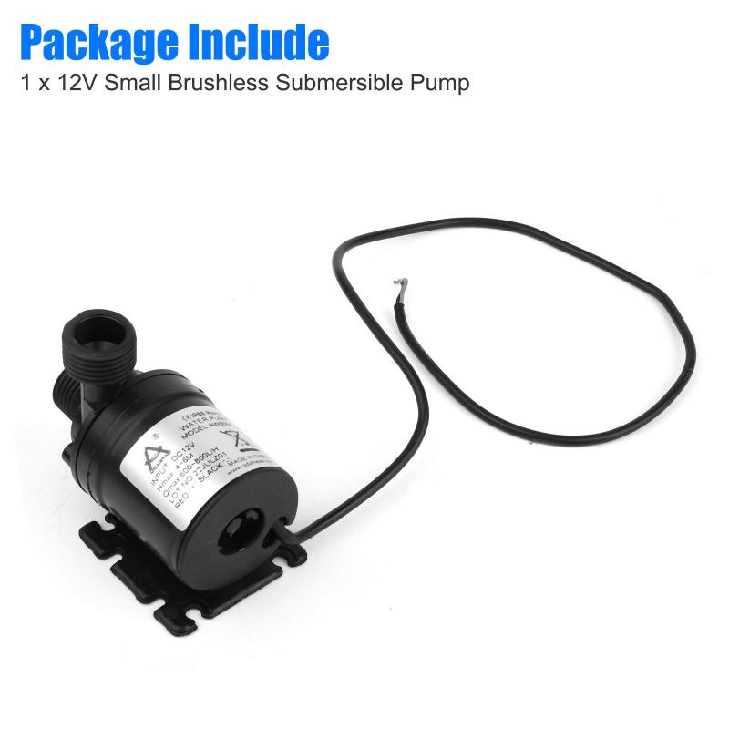 12v Small Fountain Water Pump Energy-saving Low Noise Floating High Pressure Brushless Submersible
