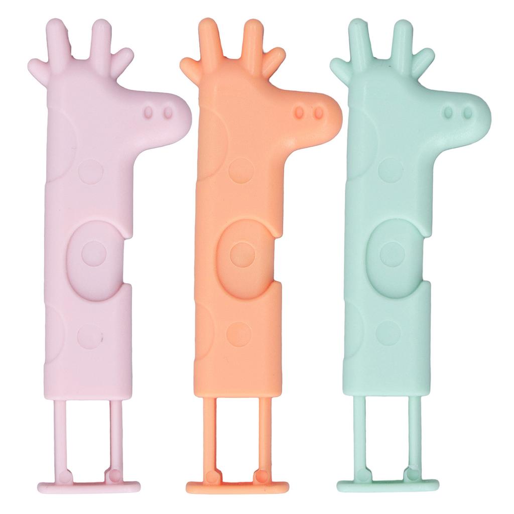 Зажимы для герметизации с сильной силой зажима, влагостойкие, в виде жирафа, пластиковые зажимы для пакетов для хранения продуктов питания B