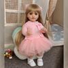 Full Vinyl Rebirth Doll Toy Simulation Baby Girl 55cm Companion Dress Up Dolls Toys Gift For Children