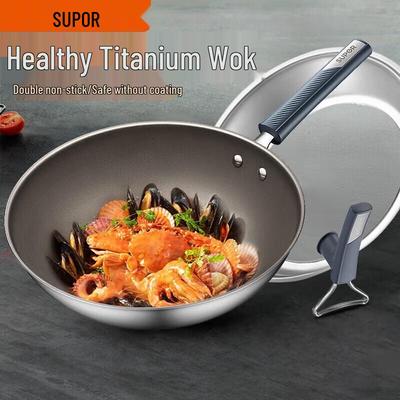 SUPOR Титановый вок 30 см с крышкой
