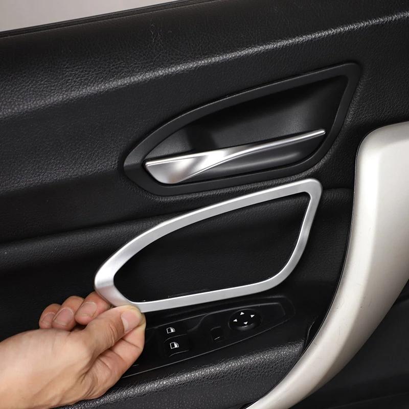 2 шт./компл., наклейки на внутреннюю дверную ручку автомобиля из АБС-пластика, наклейки на рамку, подходят для BMW 1 2 серии F20 F21 F22 F23 2012-авто
