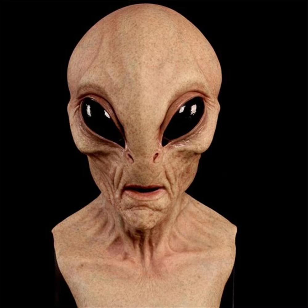 Halloween Alien Mask Cosplay UFO Skull Latex Masks Helmet Carnival Dress Up Party Costume Props