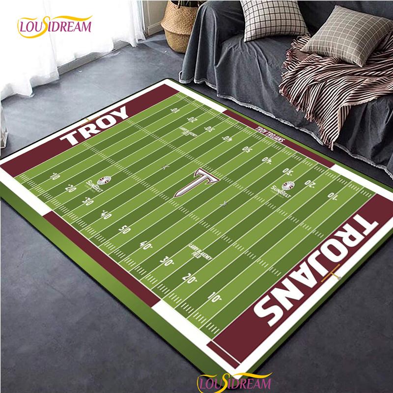 Персонализированный ковер для американского футбольного поля, коврик для декора гостиной, спальни, детский, кухонный, ванный, нескользящий коврик для пола, альфомбра