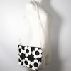 CELINE flour Shoulder Bag Off White/Black leather/canvas flour Women Used