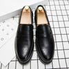 Роскошные брендовые пенни-лоферы, мужская повседневная обувь, кожаные модельные туфли без шнуровки, большие броги с резьбой, лоферы для вождения, вечеринки