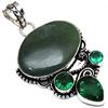 Pendant Vassolite Emerald Quartz Gemstone Silver Jewelry 2.25"