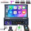 TOYOUSONIC 7 Inch Car Radio Retractable Screen Universal Multimedia Video Player CarPlay Android Auto USB BT 1 Din MP5 Stereo