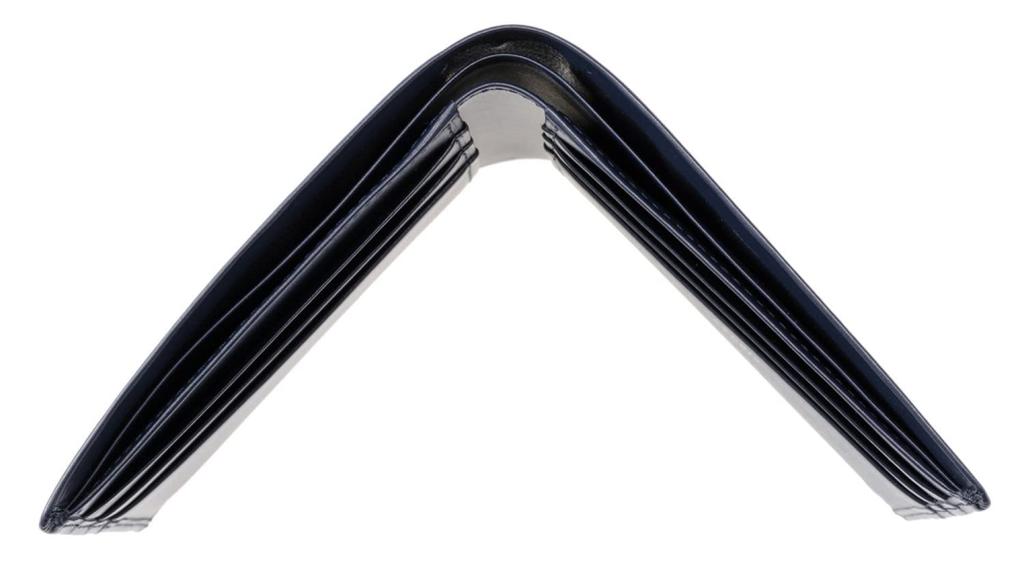 Кошелек-бифолд из телячьей кожи CYPRI, с отделениями для карт и купюр, Сделано в Японии, Подарок на День отца, Подарок на день рождения, Подарок парню, Темно-синий, 4412(05)