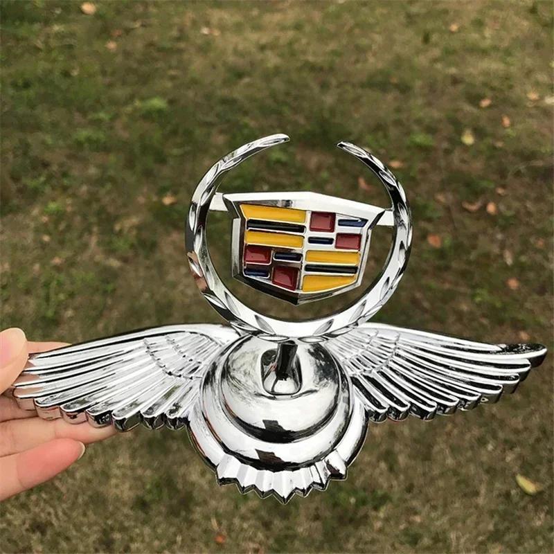 Chrome Car Hood Badge Emblem Bonnet Sticker for Cadillac Escalade Deville DTS ATS BLS CT4 CT6 CTS EXT SLR SRX XLR XT4 zg0