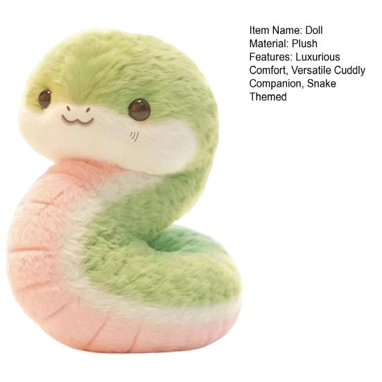 Мягкая игрушка змея, мягкая кукла-змея, милая маленькая тряпичная кукла змея, 25 см, мягкая, приятная, зодиакальная тема змеи, подарок для детей, взрослых, день рождения