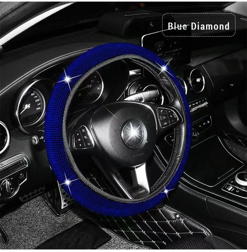 Bling Bling Алмазные стразы Автомобильный чехол на руль 37/38 см Авто Аксессуары для интерьера Женский чехол Автомобильный Стайлинг Four Seasons