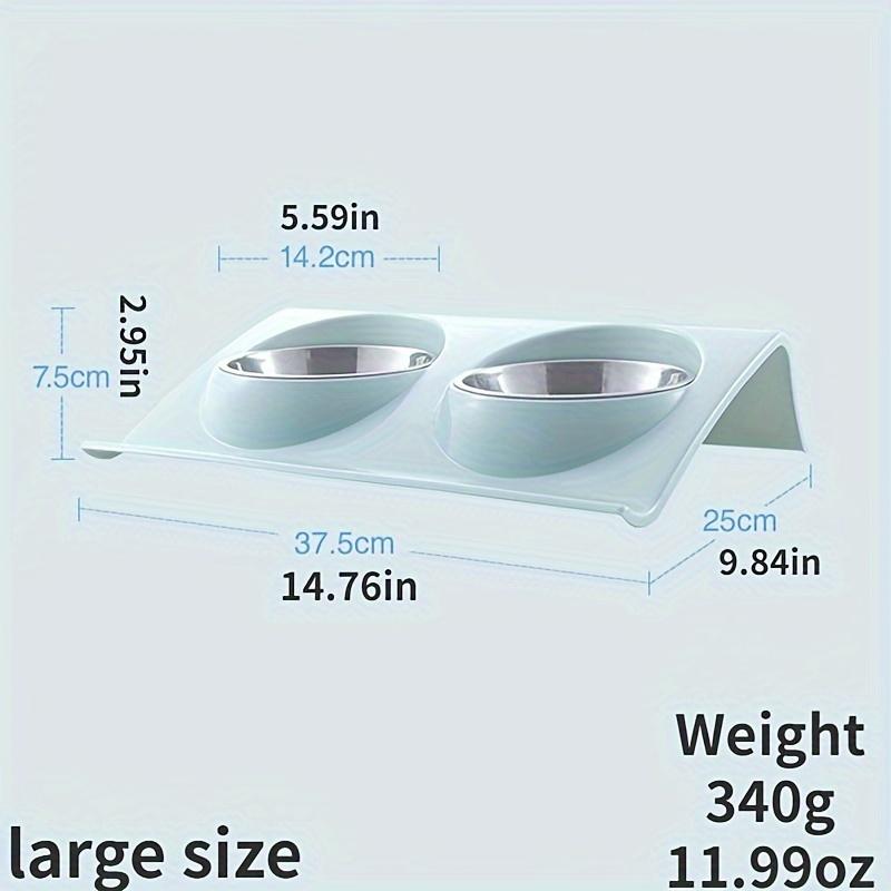 1 шт., двойная миска из нержавеющей стали для собак и кошек - нескользящая основа, миска для кошек, комбинированная миска для воды и еды, миска для корма для собак и кошек
