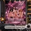 Personalized Wall Tapestry,aespa Custom Printed Name, Fabric Wall Art For Indoor Room Backdrop