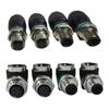 Industrial Ethernet Adapter 12mm 8Pin/4Pin to RJ45 Connectors Adapter Cat6 High Speed 10Gbps IP68 Waterproof Design