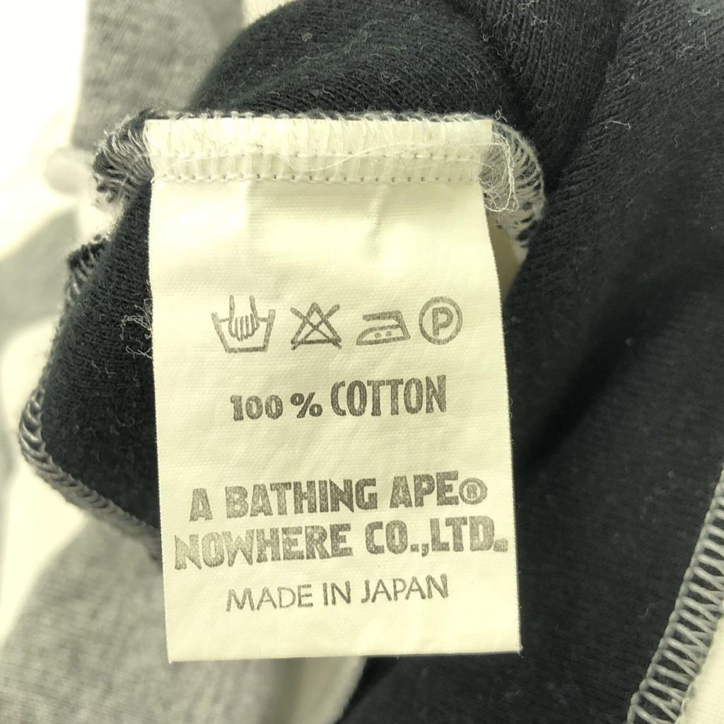 A Bathing Ape Сделано в Японии Футболка с длинным рукавом с полосатым узором M Рон Т Мужская Б/У