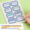Deli Blue Border Self-Adhesive Labels