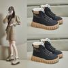 Winter Warm Boots New High Top Plus Fleece Thick Sole Casual Cotton Boots Warm Cotton Shoes