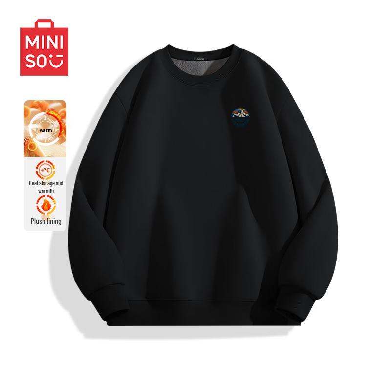 MINISO Мужской флисовый пуловер оверсайз
